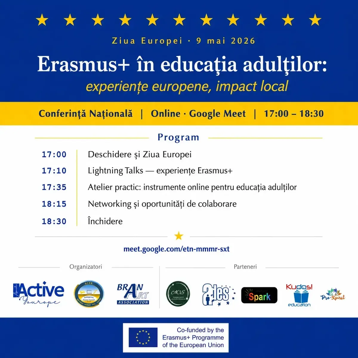 Erasmus+ Europe Day 2026 online conference poster