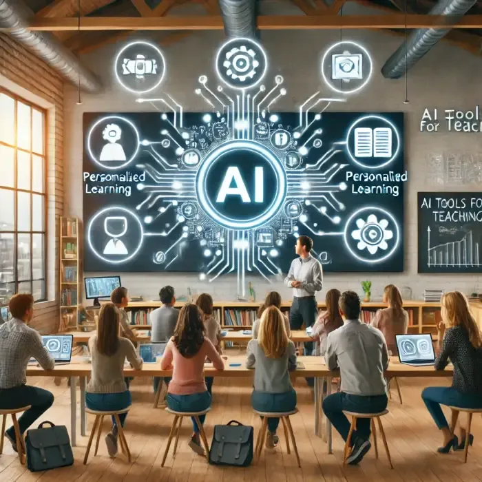 Artificial intelligence in education - abstract visual for the AI in Education Erasmus+ training course