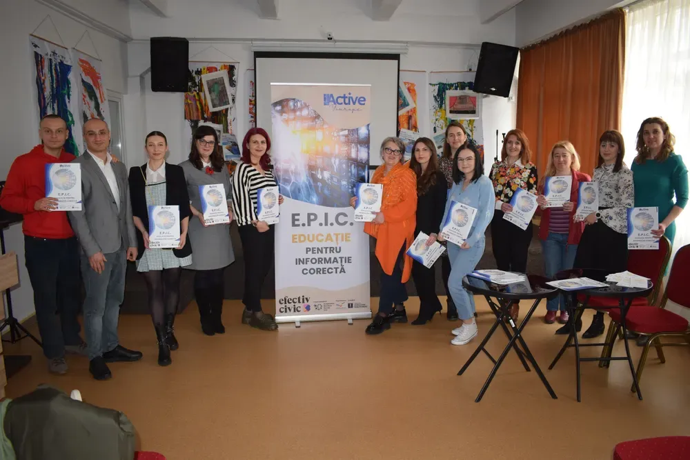 Students taking part in media literacy activities as part of the E.P.I.C. project